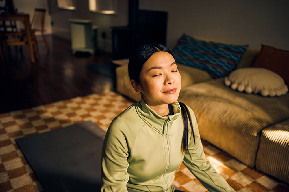 Meditating woman